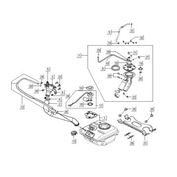 Zbiornik paliwa Kymco New Dink 200i