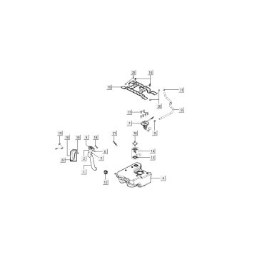 Zbiornik paliwa Kymco New Sento 4-suwowy 50i złoty