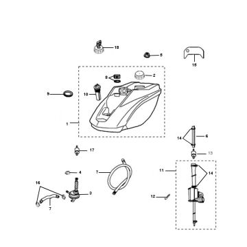 Zbiornik paliwa Peugeot Ludix pro 2-suwowy