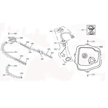 Zbiornik paliwa Vom Venice 125cc srebrny