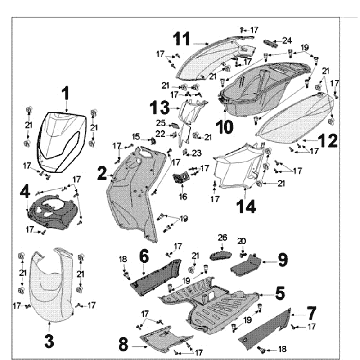 Poszycie Peugeot Kisbee RS Biały