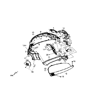 Poszycie Sym Fiddle III (WH006) białe Poszycie Sym Fiddle III (WH006) białe