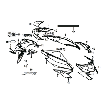 Poszycie Sym Jet 14 125I E4 (R-010CA)