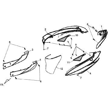 Poszycie Sym Symphony SR (S880S) srebrny