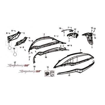 Sym Symphony ST 125I E4 powłoka