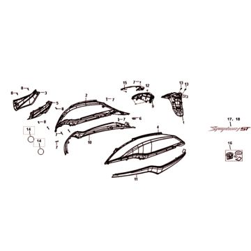 Poszycie Sym Symphony ST euro4 Niebieski