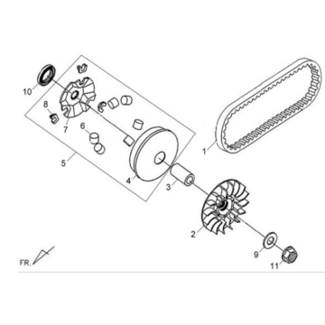 Ruchomy kołnierzyk/pasek V Sym X'PRO 125