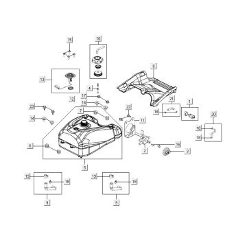 Zbiornik paliwa Kymco MXU 500