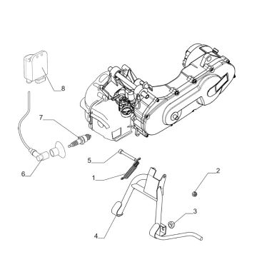 Cewka zapłonowa - środkowy podstawka Moto Martin Tir 45km 10 cali 2-suwowy