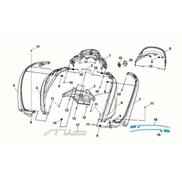 Osłona obudowy Sym E-MIO Biała (WH-8018P/BK-001C)