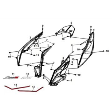 Body Cover Sym Orbit III 125i E5 Grey (GY-430C)