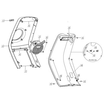 Osłona przednia - osłona nóg Niu M1 antracyt