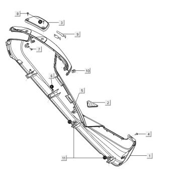 Panel boczny lewy Niu M1 żółty