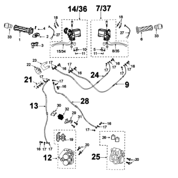Braking system Peugeot Tweet 125 EFI YO N SBC E4 2018-2020