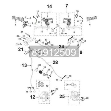Braking system Peugeot Tweet 125i E5 FL 2023-2025