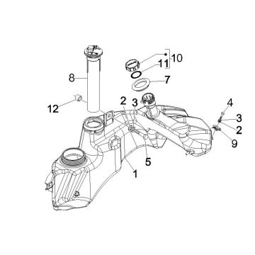 Zbiornik paliwa Vespa GTV 250 4T 4V IE
