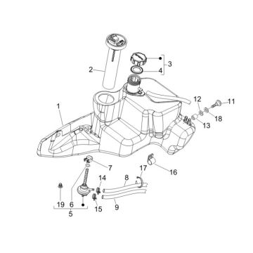 Zbiornik paliwa Piaggio Fly 4-suwowy