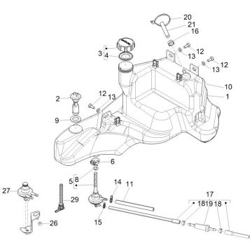 Zbiornik paliwa Piaggio Zip 2000 2-suwowy AC