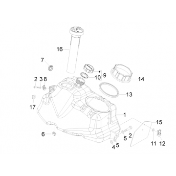 Zbiornik paliwa Piaggio Beverly 500 E3 2007-2012