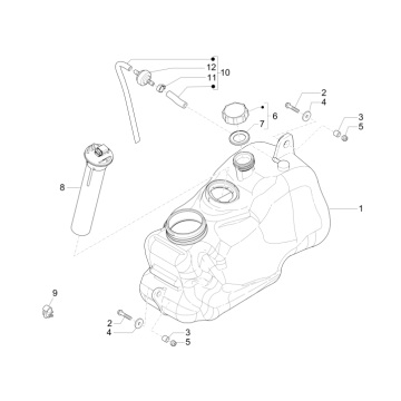 Zbiornik paliwa Piaggio MP3 500 LT Business 2014-2016