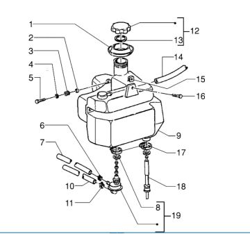 Zbiornik paliwa Piaggio Zip RST