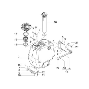 Zbiornik paliwa Gilera Runner 200cc VXR 4-suwowy 2006
