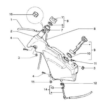 Zbiornik paliwa Gilera Runner 180cc FXR 2-suwowy