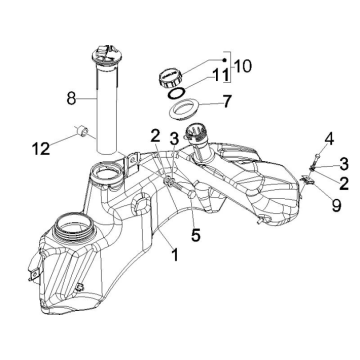 Zbiornik paliwa Vespa GTS 250 ie 2005-2009 (z ABS)