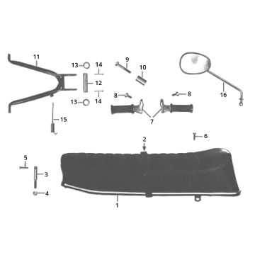 Kup Buddy Mid Stand Zundapp C50 Sport 517-21LA