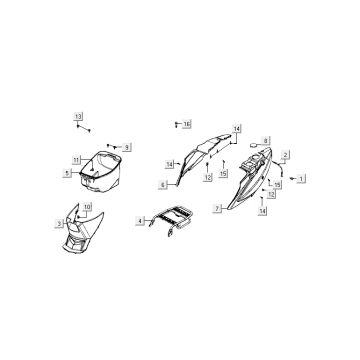 Buddy box Kymco Agility Delivery 4-suwowy euro4 czarny