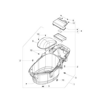 Buddybin Piaggio Zip 2000 4-suwowy AC