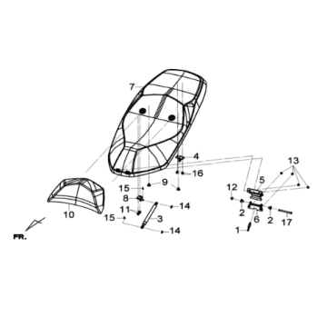 Buddyseat/ bagażnik tylny Sym Joymax 300I ABS E3 2014-2016