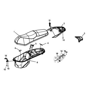 Fotel Tylny Bagaznik Sym Symphony ST Niebieski