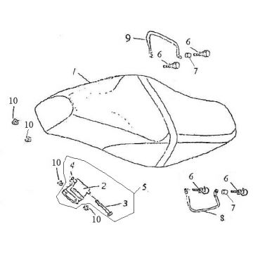 Buddyseat Chiny Retro antracyt
