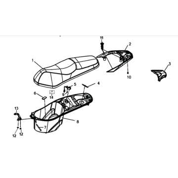 Skrzynka na siedzisko i kask Sym Symphony ST 125I E4