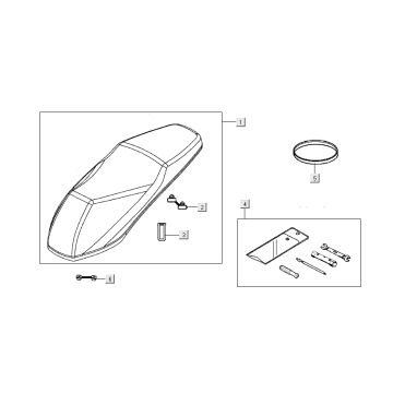Buddyseat Kymco People S 4-suwowy kryształ niebieski