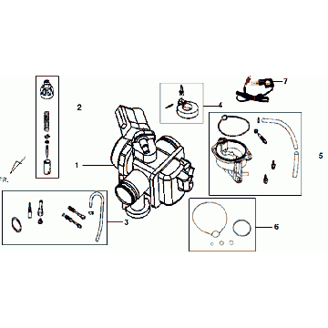 Gaźnik SYM VS125 Euro3-Carburateur SYM VS125 Euro3