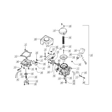 gaźnik dławik Kymco Sento 4-suwowy Czarny Połysk