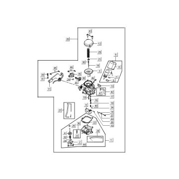 gaźnik dławik Kymco Super8 4-suwowy z 2009 Niebieski