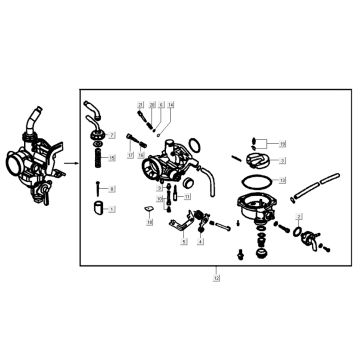 Gaźnik Kymco K-Pipe 4-suwowy Biały
