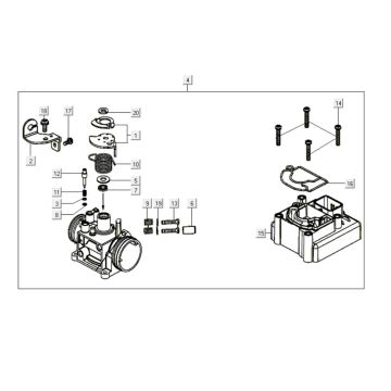 Gaźnik Kymco Like 200i Biały