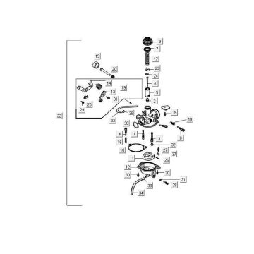 Gaźnik Kymco Maxxer 90 Czarny
