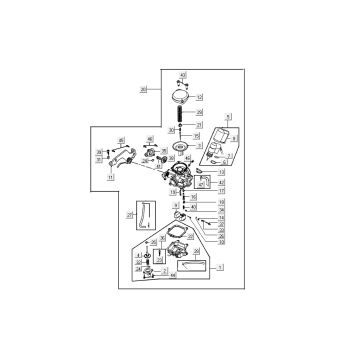 gaźnik Kymco Super 8 4-suwowy (2007-2009) Czerwony czarny