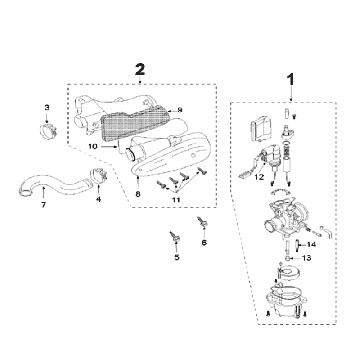 Gaźnik Peugeot Speedfight 3 AC Czerwony
