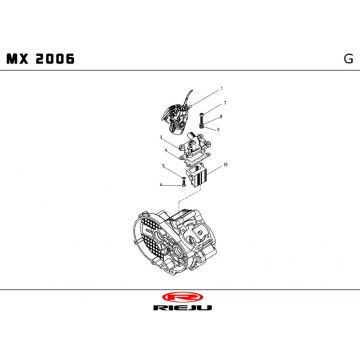 Gaźnik Rieju MX niebieski 2010 2-suwowy