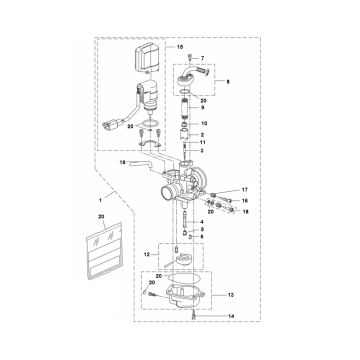 Gaźnik Yamaha Aerox 2-suwowy 2013