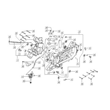 wlot pompy oleju skrzyni korbowej Kymco Grand Dink 2-suwowy tytan
