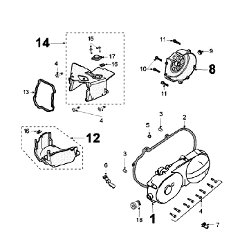 Pokrowiec na Skrzynię Korbową Peugeot Kisbee RS Matt Czarny