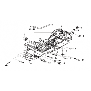 Lewa skrzynia korbowa Sym Joymax 125I ABS