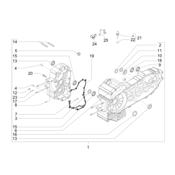 Skrzynia korbowa Piaggio Beverly 500 E3 2007-2012